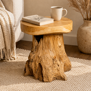 Taburete ARTERRA de Raíz de Teca Premium - Diseño Rústico y Duradero para Hoteles, Apartamentos y Almacenes - Product Image 2