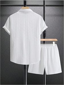 Men Summer <b>Knitted</b> Embroidered 100% Cotton Quick Dry Short Sleeve Custom Logo Joggers Suits <b>Set</b> Shirt and Short <b>Set</b> - Product Image 6