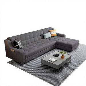 Sofá Cama Inflable de Espuma Suave sin Brazos, Diseño Europeo, Reclinable Eléctrico, en Forma de L, Ecológico, Lavable, para Sala de Estar u Hotel - Product Image 1