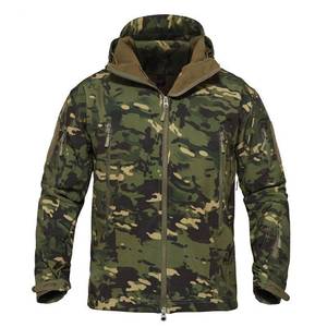 Chaqueta de Poliéster Impermeable y Cortavientos para Exteriores, Estilo Piel de Tiburón, Suave, para Caza, Camping, Camuflaje, Táctica, para Hombre, Venta al Por Mayor - Product Image 1