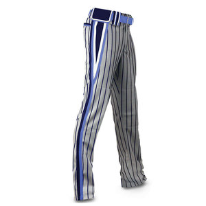 Pantalon de baseball gris vierge 100 % polyester personnalisé par sublimation pour hommes, idéal pour les uniformes d'équipe et l'entraînement sportif – Vente en gros, durable - Product Image 3
