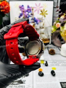 Reloj Iced Out Bling Bust Down con Diamantes de Moissanita, Reloj de Lujo Hip Hop, Caja Redonda, Esfera Roja, Reloj de Hombre con Diseño Audaz - Product Image 5