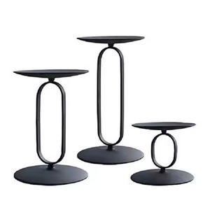 Élégant support de bougie en métal pour la décoration intérieure, centre de table stylé, pièce d'appoint pour mariage et fête - Product Image 2
