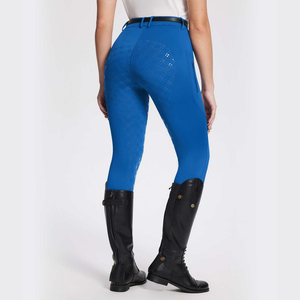 <b>Women's</b> High Rise Equestrian Pants Solid Color Slim Fit With <b>Buckle</b> Closure For Riding - Product Image 2