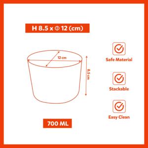 Lonchera Bento de Plástico Transparente de 750 ml, Contenedor Rectangular para Almacenamiento de Alimentos, Caja para Sobras a Prueba de Derrames, Segura para la Cocina Familiar - Product Image 3
