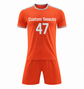 Conjunto de Camiseta y Pantalones Cortos de Fútbol TESSUTO de Spandex y Poliéster para Todas las Temporadas, Cuello en V, Personalización con Nombre y Número - Product Image 1