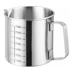 Vaso de Acero Inoxidable de Grado Médico de 1000 ml con Asa y Graduaciones para Laboratorio Químico - Product Image 1
