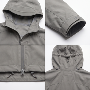 Men's Customizable Design Softshell <b>Jacket</b> Hood Polyester Spandex Waterproof Outdoor Tactical Wear XS Size Solid Private Label - Product Image 4