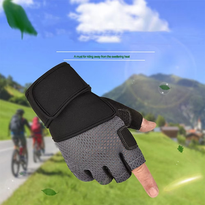 NOUVEAU Gants de sport unisexe en cuir respirant pour musculation, cyclisme et entraînement, demi-doigts avec support de poignet, personnalisables, pour fitness et gym - Product Image 2