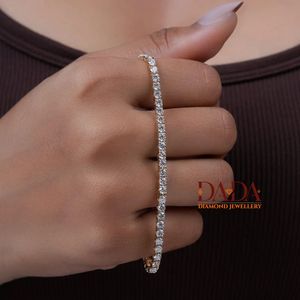 สร้อยข้อมือเพชรทรงกลมหรูหราสำหรับผู้หญิง ดีไซน์เรียบหรู สวยงาม เหมาะเป็นของขวัญวันครบรอบแต่งงาน - Product Image 3