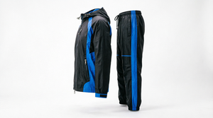 Veste de sport imperméable à capuche pour homme, bleu noir, manches longues, vêtements d'extérieur, survêtement de pluie pour homme - Product Image 2