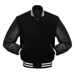 Unisex <b>Purple</b> Gold <b>Varsity</b> <b>Jacket</b> PU Leather Sleeves Turn-down Collar Regular Fit Preppy Style Personalised LOGO Labels - Product Image 6