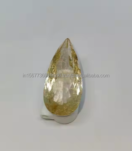 Piedras preciosas sueltas de corte facetado de Cuarzo rutilado dorado Natural de alta calidad y mejor venta a la venta hechas a mano - Product Image 2