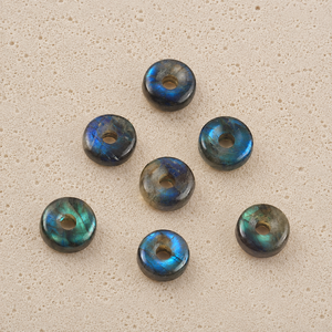 <b>Labradorite</b> Smooth Donut 15mm Faceted Gemstone <b>Pendant</b> for Jewelry Making Crystal Healing Reiki Energy Necklace Charm Wholesale - Product Image 6