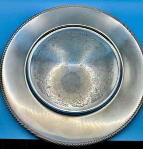 Prix de gros pour des plaques rondes décoratives en aluminium, fabriquées à la main, en métal argenté nickelé, produit phare de l'usine, vente en gros - Product Image 1