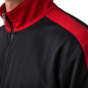 2026 Black <b>Red</b> Track <b>Suit</b> Set Full Length Zipper Closure Stand Collar Side Pockets Breathable Sporty Regular Fit Autumn Wear - Product Image 3