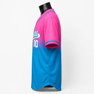 เสื้อเบสบอลขายดีสำหรับทุกเพศ ผู้ใหญ่ แขนสั้น พิมพ์ลาย ผ้าตาข่ายต้านเชื้อแบคทีเรีย รับสกรีนชื่อทีม ราคาขายส่ง - Product Image 5