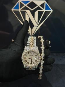 Reloj de Pulsera de Cuarzo con Esfera Brillante y Diamantes, Plateado, Económico, para Hombre y Mujer, Reloj de Acero Inoxidable con Diamantes para Hombre - Product Image 4