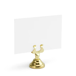 Gold Place <b>Card</b> Holders, Gold Metal Place <b>Card</b> Holders, Wedding Place <b>Cards</b>, Gold <b>Table</b> Number Holder, Metallic Gold - Product Image 1