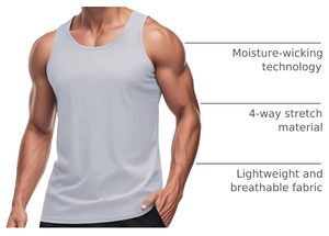 Men’s <b>Sleeveless</b> Tank <b>Top</b> Cotton Gym Workout Shirt Breathable Fitness Vest Athletic Training Wear Lightweight <b>Summer</b> Casual Wear - Product Image 6