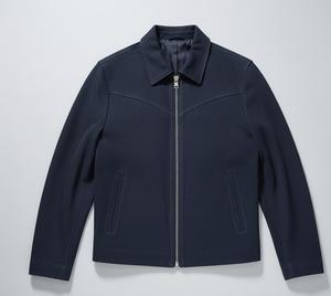 Veste matelassée de luxe en cuir suédé véritable pour homme – Artisanat de haute qualité, style minimaliste élégant, noir, col montant - Product Image 1