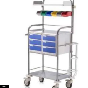 Chariot d'urgence médical en acier inoxydable pour hôpital avec tiroirs de rangement - Product Image 1