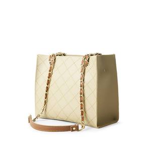 Women's PU Fashion Tote Bag Chains Geometric Pattern Waterproof <b>ZIP</b> Closure Spacious Interior Durable Finish 7 Inch Size for - Product Image 3