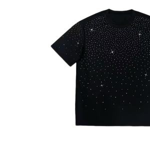 Camiseta de Verano para Hombre, de Manga Corta, Oversize, 100% Algodón Tejido, Antiarrugas, Venta al por Mayor, Ropa de Diseñador con Pedrería - Product Image 6