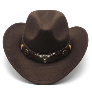 Sombreros de Vaquero de Cuero Casuales de Talla Personalizada, Sombreros de Vaquero para Adultos con Bordado 3D de Alta Calidad y Diseño Moderno - Product Image 1