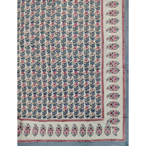 Sábana Plana de Algodón con Estampado a Mano Blanco Doble Multi, 200 Hilos, Diseño Geométrico, Transpirable, para Uso Doméstico, Hotelero y de Lujo - Product Image 2