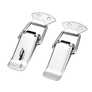 Stainless Steel Hook And Loop Fastener 304 Wooden Box Safety Lock Metal Toolbox <b>Spring</b> <b>Clip</b> Fixing - Product Image 1