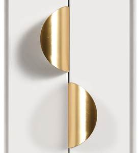 Poignées de meuble élégantes en demi-lune, style luxe moderne, poignées minimalistes en laiton au design courbé élégant, finition dorée premium. - Product Image 1
