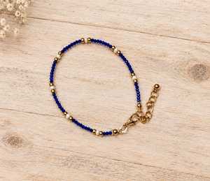 Bracelets unisexes en laiton et perles de rocaille, fermoir mousqueton, plaqué or, perles de verre, pour femmes, enfants et adultes, bijoux bohèmes tendance. - Product Image 5