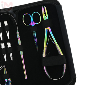 Kit d'outils professionnels pour extensions de cheveux destiné aux stylistes |   Pince à micro-perles, outil à boucles, ciseaux à effiler - Product Image 3