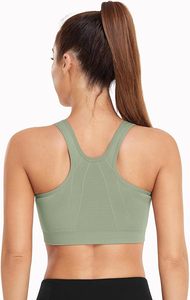 Sujetadores deportivos sencillos con logo personalizado en la parte delantera, de alto soporte, antiestáticos, de Spandex/Nylon, para mujer, ropa deportiva de yoga, OEM, al por mayor, la mejor calidad, personalizados. - Product Image 5