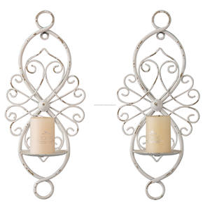 Bougeoir Design thème classique avec finition peinte conception de fil de fer pour éclairage intérieur décor Design bougeoir - Product Image 1