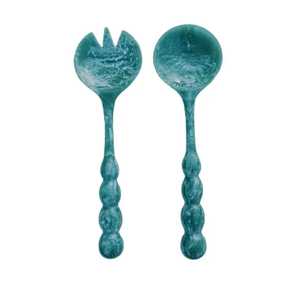 ชุดช้อนเสิร์ฟสลัดเรซิ่นทำมือสุดหรู สไตล์อเมริกัน เป็นมิตรกับสิ่งแวดล้อม เหมาะเป็นของขวัญงานแต่งงาน พร้อมด้ามจับยาว - Product Image 1