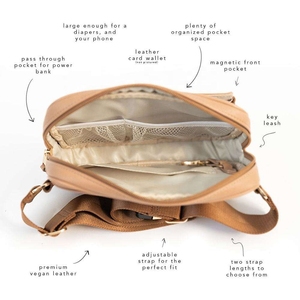 Sac banane de luxe personnalisé en PU pour femme, sac bandoulière polyvalent pour maman, sac de taille en cuir végétalien avec sangle réglable - Product Image 3