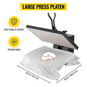 Pressa a Caldo Digitale Industriale 16x24 1700W per T-Shirt, Riscaldamento Rapido e Alta Pressione per Stampa su Magliette - Product Image 6