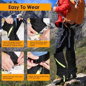 Polainas Impermeables para Botas de Nieve, Cubrepiernas para Caminar, Caza, Montañismo y Senderismo, Ropa para Actividades al Aire Libre - Product Image 4