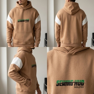 Sudadera con capucha de algodón para hombre, forro interior suave y cepillado, cómoda, estilo urbano, esencial, precio al por mayor. - Product Image 4