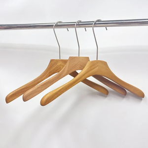 Dark Solid <b>Wood</b> Eco-friendly <b>Baby</b> Clothes <b>Hanger</b> Dark Color Anti-Slip Single Tier for Living Room Children's Clothing Store - Product Image 3