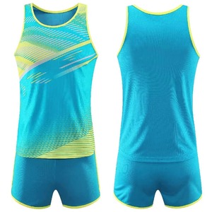 Uniformes Deportivos Personalizados para Atletismo, Servicio OEM al por Mayor, Ropa Deportiva para Correr, Estilo Adulto, Impresos, Transpirables, 100% Poliéster - Product Image 3