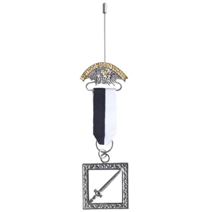 Past Commander Knights Templar <b>Masonic</b> Breast Jewel Silver Red Cross Personalized KT Commandery Regalia - Product Image 2