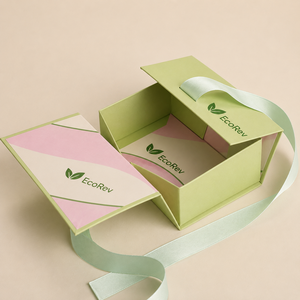 Luxury Eco-Friendly Handmade Custom Folding Magnetic Flip Perfume <b>Box</b> Ribbon Handle Rigid Paper Packaging for Cosmetics <b>Bottles</b> - Product Image 6