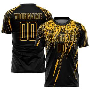 Maillot de football personnalisé bleu pour homme, nom et numéro de l'équipe, t-shirt de football respirant, vêtements de sport pour l'entraînement - Product Image 5