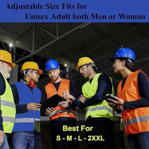 Chaleco de Seguridad Azul de Alta Visibilidad OEM con Franjas Reflectantes, Ligero, de Poliéster, Uniforme para Guardias de Seguridad, Personalizado con Impresión - Product Image 6