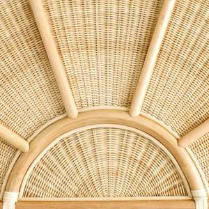 Arch Single <b>Bed</b> Rattan Headboard Wholesale Natural Wicker King <b>Bed</b> Head <b>Board</b> <b>Panel</b> Handcrafted Headboard Wicker - Product Image 3