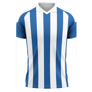 <b>Men's</b> Green <b>White</b> Striped V-Neck Soccer Jersey Short Sleeve Breathable Polyester Regular Fit All Seasons Apparel - Product Image 5