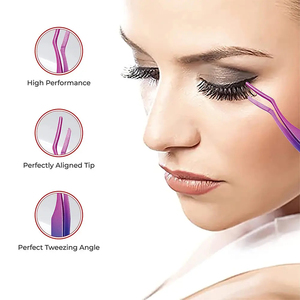 Applicateurs de cils personnalisés en or/or rose, acier inoxydable japonais, longueur 10 mm, antistatiques, outils de beauté, emballage personnalisé avec logo - Product Image 4
